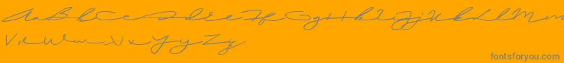 LailaAli Font – Gray Fonts on Orange Background