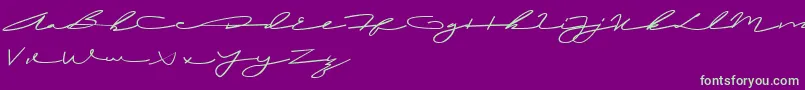 LailaAli Font – Green Fonts on Purple Background