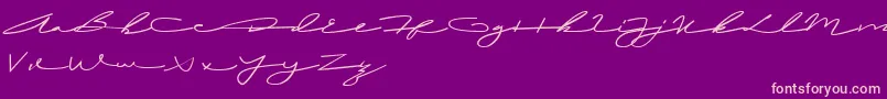 LailaAli-fontti – vaaleanpunaiset fontit violetilla taustalla