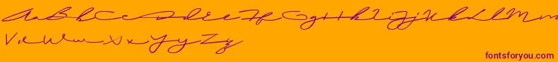 LailaAli Font – Purple Fonts on Orange Background