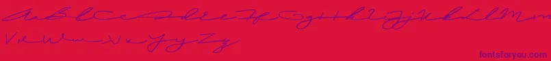 LailaAli Font – Purple Fonts on Red Background