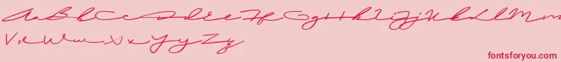 LailaAli Font – Red Fonts on Pink Background