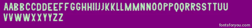 Klonp Font – Green Fonts on Purple Background