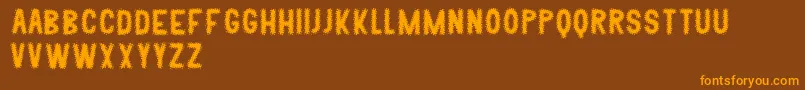 Klonp Font – Orange Fonts on Brown Background