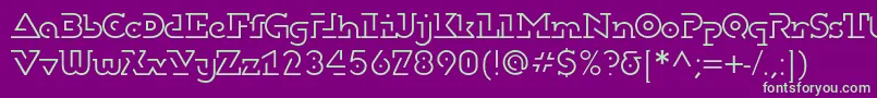 Dublonbruslightc Font – Green Fonts on Purple Background