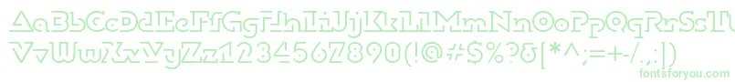 Dublonbruslightc Font – Green Fonts on White Background