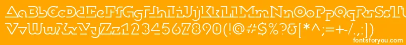 Dublonbruslightc Font – White Fonts on Orange Background