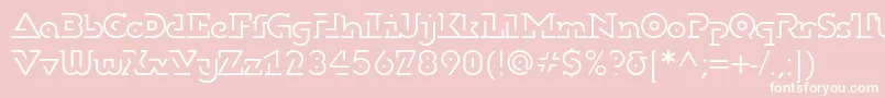 Dublonbruslightc Font – White Fonts on Pink Background