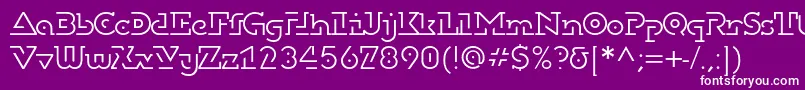 Dublonbruslightc Font – White Fonts on Purple Background