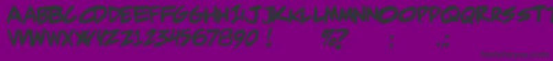 AdamwarrenproBold-Schriftart – Schwarze Schriften auf violettem Hintergrund