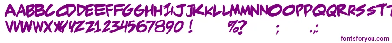 Шрифт AdamwarrenproBold – фиолетовые шрифты на белом фоне