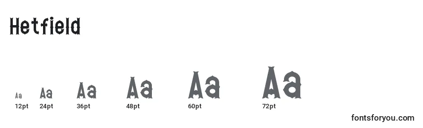 Hetfield Font Sizes
