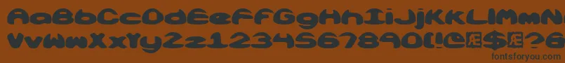 Obloquys Font – Black Fonts on Brown Background