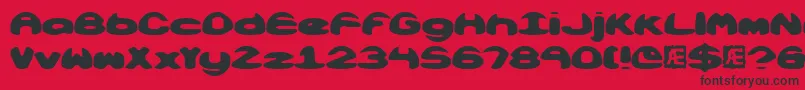 Obloquys Font – Black Fonts on Red Background