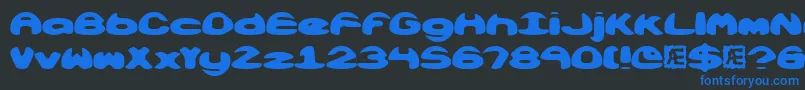 Obloquys Font – Blue Fonts on Black Background