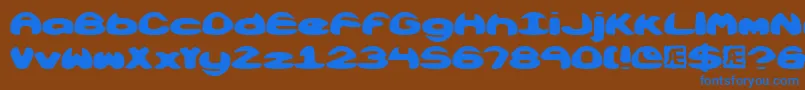 Obloquys Font – Blue Fonts on Brown Background