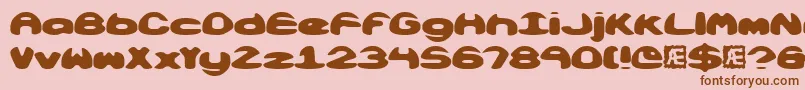 Obloquys Font – Brown Fonts on Pink Background