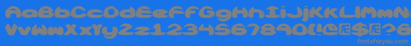 Obloquys Font – Gray Fonts on Blue Background