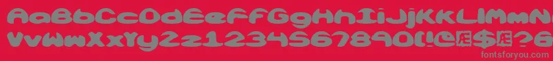 Obloquys Font – Gray Fonts on Red Background