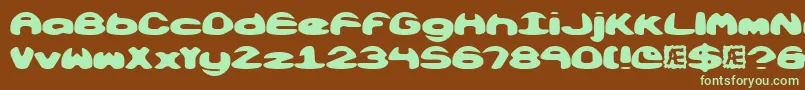 Obloquys Font – Green Fonts on Brown Background