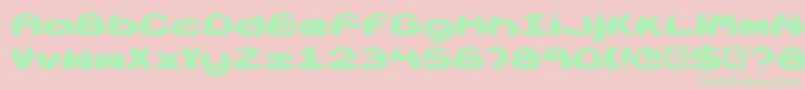 Obloquys Font – Green Fonts on Pink Background