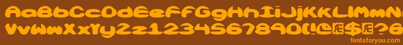 Obloquys Font – Orange Fonts on Brown Background