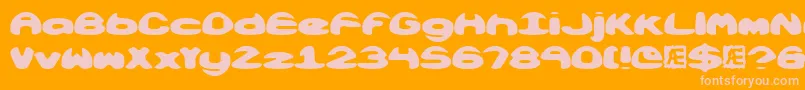 Obloquys Font – Pink Fonts on Orange Background