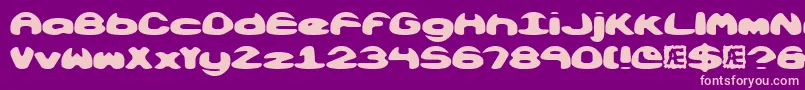 Obloquys Font – Pink Fonts on Purple Background