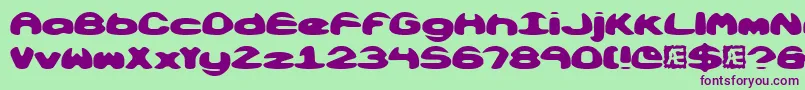 Obloquys Font – Purple Fonts on Green Background