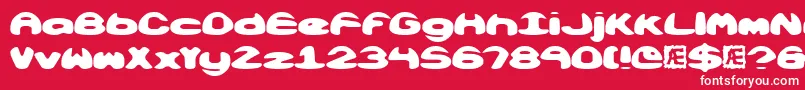 Obloquys Font – White Fonts on Red Background