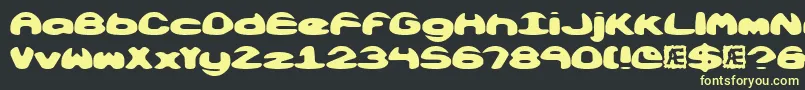 Obloquys Font – Yellow Fonts on Black Background