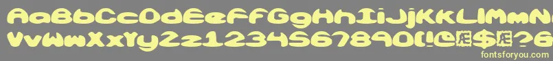 Obloquys Font – Yellow Fonts on Gray Background