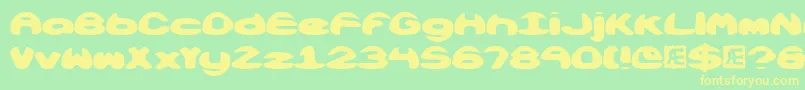 Obloquys Font – Yellow Fonts on Green Background