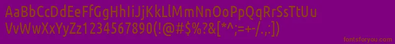 Шрифт UbuntuCondensed – коричневые шрифты на фиолетовом фоне