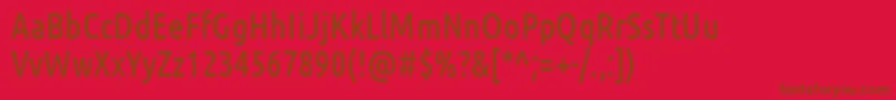 UbuntuCondensed Font – Brown Fonts on Red Background