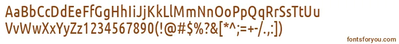 Шрифт UbuntuCondensed – коричневые шрифты на белом фоне