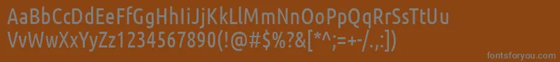 Шрифт UbuntuCondensed – серые шрифты на коричневом фоне