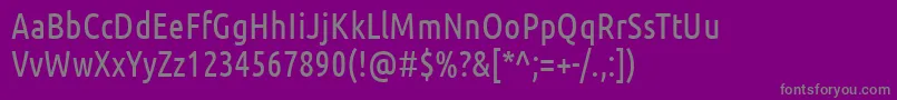 Шрифт UbuntuCondensed – серые шрифты на фиолетовом фоне