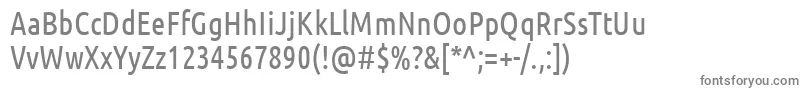 Шрифт UbuntuCondensed – серые шрифты на белом фоне