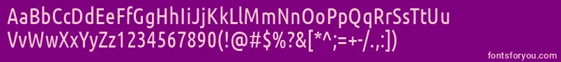 Шрифт UbuntuCondensed – розовые шрифты на фиолетовом фоне