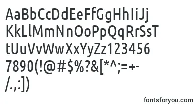  UbuntuCondensed font