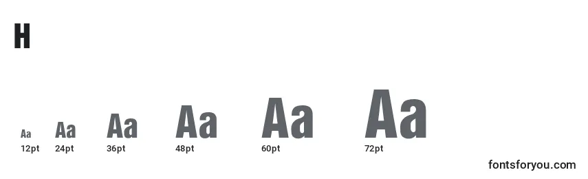 Größen der Schriftart HelveticainseratRomanSemibold