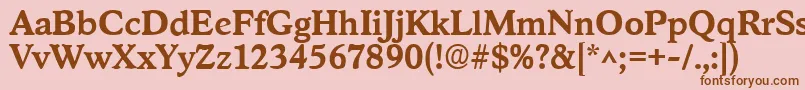 StratfordBold Font – Brown Fonts on Pink Background
