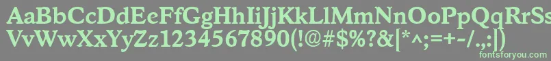StratfordBold Font – Green Fonts on Gray Background
