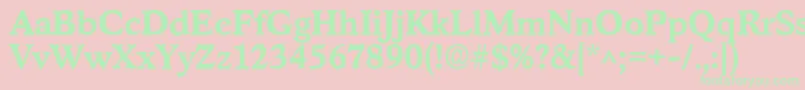 StratfordBold Font – Green Fonts on Pink Background