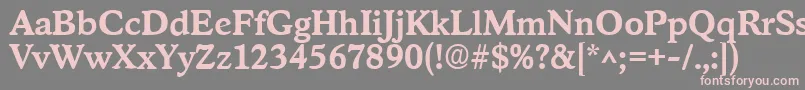 StratfordBold Font – Pink Fonts on Gray Background