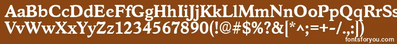 StratfordBold Font – White Fonts on Brown Background