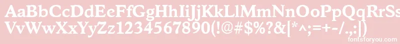 StratfordBold Font – White Fonts on Pink Background