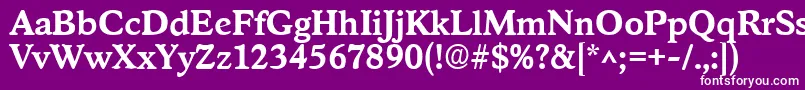 StratfordBold Font – White Fonts on Purple Background