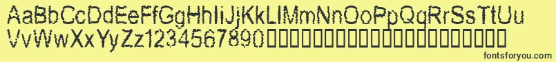 New Mozak Font – Black Fonts on Yellow Background